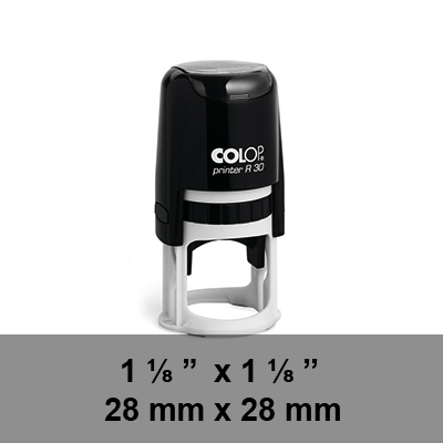 [RS-PSC0001] [EX2] Étampe commissaire à l'assermentation — Québec — model 1 (Colop Printer R-30 Ronde, Noir)